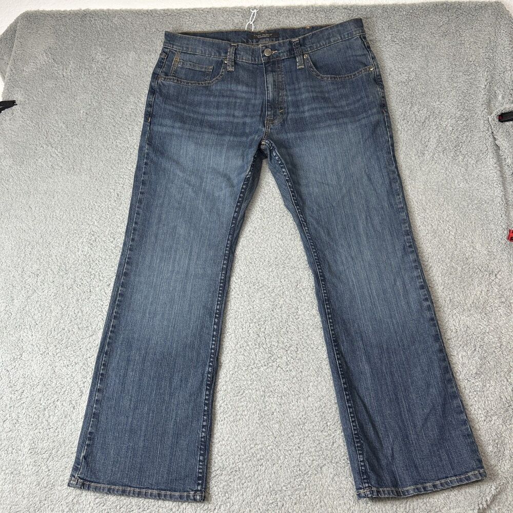 Cody James Jeans Mens 38x32 (38x31) Bootcut Western Stretch Denim Whiskered